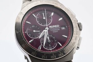 セイコー ワイアード ラウンド クロノグラフ デイト 7192-0DZ0 クォーツ レディース 腕時計 SEIKO