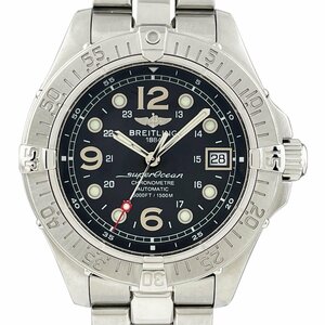 ブライトリング BREITLING スーパーオーシャン A17360 腕時計 SS 自動巻き ブラック メンズ 【中古】