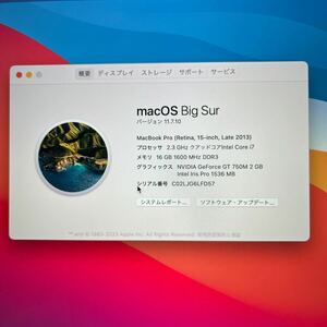 Mac Book pro 2013 15 late 16gb 512gb core i7 