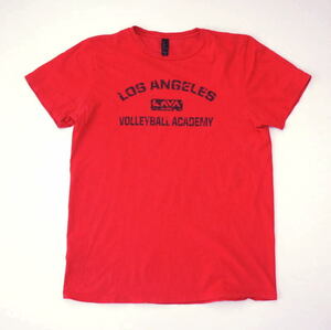 アメリカ西海岸古着 ロサンジェルス LA Tシャツ 赤 US M バレーボール ロック 2010 検索 ストリート系 オールド 80年代 ヴィンテージ