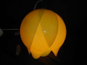 昭和レトロ ナショナル チューリップ型 ライト イエロー 電傘 レトロポップ 黄色 天井照明 吊り下げ照明 NATIONAL 照明 ランプシェード