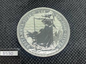 31.1グラム 2024年 (新品) イギリス「ブリタニア」純銀 1オンス 銀貨 (チャールズ3世)