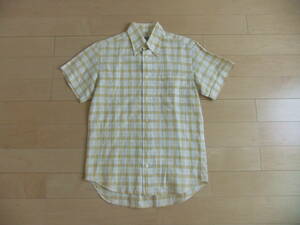 MADE IN ITALY PETER HADLEY 85 60% RAMIE 40% COTTON 苧麻 イタリア製 シャツ