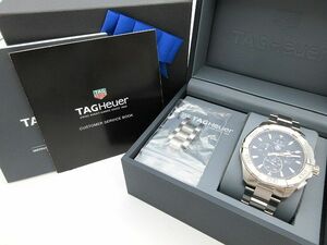 ☆TAG HEUER タグホイヤー CAY1110-0 アクアレーサー クロノグラフ デイト クォーツ ブラック文字盤 メンズ腕時計 中古 現状稼働品☆