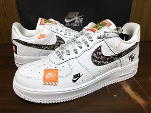 18年製 NIKE AIR FORCE 1 PRM JDI ナイキ エアフォース プレミアム AF1 JUST DO IT【AR7719-100】WHITE ホワイト レザー 白 US9