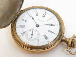 16577　新604-362　ウォルサム　懐中時計　蓋閉じない　ゴールド色　本体　時計　ウォッチ　レトロ　アンティーク　WALTHAM　60