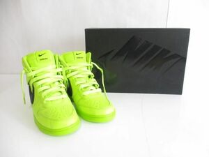 美品 ナイキ NIKE ×アンブッシュ ダンクハイ フラッシュライム CU7544-300 27cm ライム メンズ