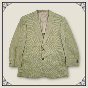 シルク混◆Hickey Freeman ヒッキーフリーマン テーラードジャケット ブレザー / 黄緑 メンズ 紳士 日本製 春夏