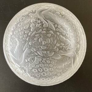 【本人作】R.LALIQUE ルネ・ラリック　蓋物　パウダーボックス「Isabelle」イザベル　孔雀紋　小物入れ　アンティーク　1924年　美術品