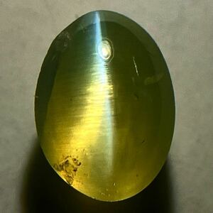 ［天然クリソベリルキャッツアイ1.136ct］A 約6.1×4.6mm ルース 裸石 宝石 ジュエリー chrysoberyl cats eye DA0/- テEA5