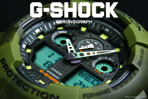 海外限定生産逆輸入 CASIO カシオ G-SHOCK Gショック 人気のカモフラージュ柄 多彩な機能 1/1000秒クロノ搭載GR新品