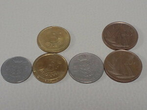 ◆ベルギー　硬貨　コイン　古銭　6枚◆