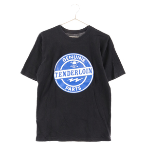 TENDERLOIN テンダーロイン T-TEE GENUINE PARTS ロゴプリント 半袖Tシャツ カットソー ブラック