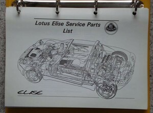 LOTUS ELISE TYPE/111 SERVICE PARTS LIST