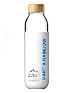 新品 evian by off-white VIRGIL ABLOH x SOMA Make A Rainbow Glass Water Bottle エビアン オフホワイト ヴァージルアブロー ボトル 水筒