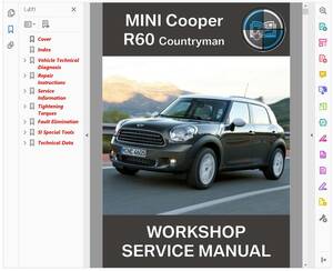 R60 カントリーマン クーパー クロスオーバー ワークショップマニュアル 整備書 （他 CooperS JCW One ジョンクーパーワークスも選択可能