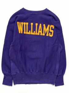 90s USA製 チャンピオン 両面 プリント WILLIAMS リバースウィーブ スウェット シャツ M オリジナル ビンテージ リバース トレーナー 古着