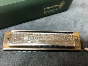 m001 E(60) HOHNER ホーナー Super Chromonica 270 クロマチックハーモニカ 12穴 木製ボディ ジャンク