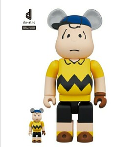 MLB × PEANUTS　BE@RBRICK　Charlie Brown (NEW YORK METS) 　メディコムトイ