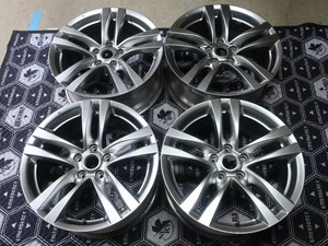 ★日産純正18インチアルミホイール 4本セット CKV36スカイラインクーペ 18×8J+43 ハイグロスカラー ENKEI製 軽量MAT製法 流用 岩手発 着払