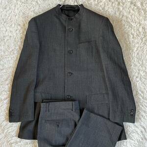 [王様の風格]ISSEY MIYAKE MEN イッセイミヤケメン スタンドカラー スーツ マオカラー セットアップ ジャケットL スラックスXL