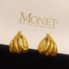 MONET　モネ　イヤリング　ゴールド　小ぶり　ハート　ヴィンテージ