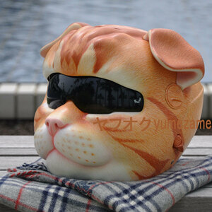 【猫ヘルメット スコティッシュフォールドtype】ハンドメイド 猫耳 コスプレ マスク 着ぐるみ CD値 Cat Helmet
