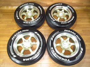 200系ハイエースに アドバンレーシングRG-D2 16インチアルミホイール+タイヤ付4本 215/65R16C 109/107S 16x6.5j+38 6H-139.7 ADVAN RACING