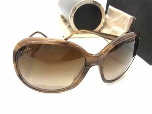 1円 ■美品■ BVLGARI ブルガリ 8107-B-A 5240/13 59□16 サングラス 眼鏡 メガネ レディース ブラウン系 AX6132