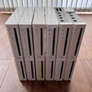 〈現状品・通電確認〉ニンテンドー Wii 本体 12台 RVL-001 シロ（白）NINTENDO ウィー ジャンク ①