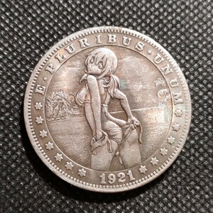 7209　アメリカ古銭　ルンペン　約38mm　イーグル　チャレンジコイン　コイン　アンティーク　ホーボー