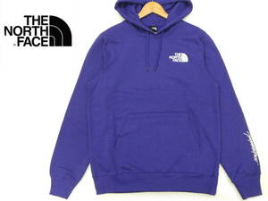 ■THE NORTH FACE■新品 スウェットパーカー 紺 Mサイズ バックプリント 袖ロゴ ノースフェイス