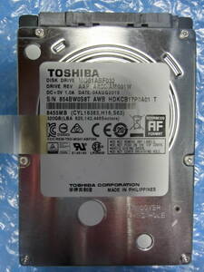 【中古】 TOSHIBA MQ01ABF032 320GB/8MB 1107時間使用 管理番号:D176