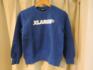 X-LARGE エクストララージ XLARGE Kids ロゴ裏起毛トレーナー ブルー 130 最新人気商品　値下げしました！ 送料込