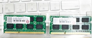 ★美品★Mac★メモリー　8G　Transcend DDR3 1066 4GBx2枚 ★　送料無料★