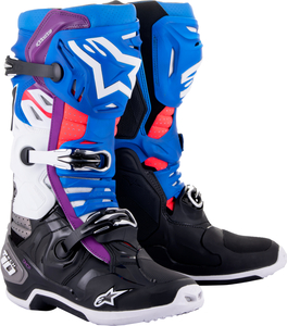 US 12 (約28.5cm) ALPINESTARS アルパインスターズ TECH 10 SUPERVENTED ブーツ ブラック/エナメルブルー/パープル/ホワイト SZ 12