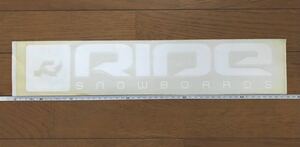 RIDE SNOWBOARDS Trademark Long Die cutステッカー47.5cm ライド スノーボード ロング 切り抜きステッカー ホワイト スノーボード