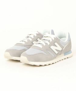 「New Balance」 ローカットスニーカー 24.0cm グレー×サックスブルー レディース