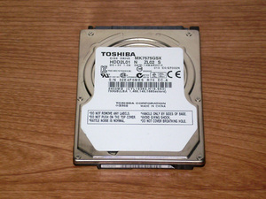 ★ 750GB ★ TOSHIBA 【 MK7575GSX 】 良品 ★3UB