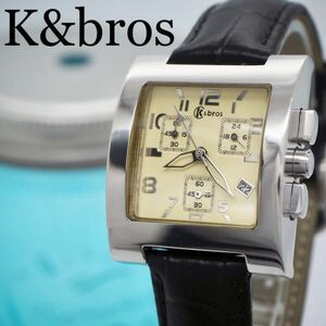310 K＆BROS ケイエブロス時計　メンズ腕時計　クロノグラフ　デイト　人気