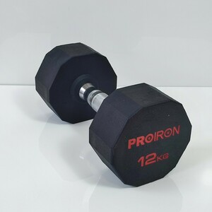 PROIRON　ダンベル　12kg　ワンピース鋼　鉄アレイ　トレーニング　筋力　