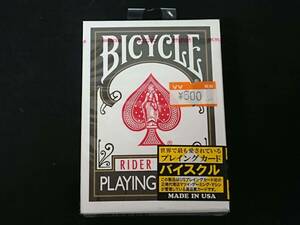 【G112】BICYCLE　バイスクル　RIDER BACK　PLAYING CARDS　黒　未開封　カード　ギミック　デック　トランプ　マジック　手品