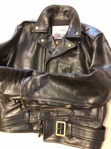 極品 デッドストック 1997年頃 AERO LEATHER エアロレザー / ホースハイド ダブルライダース The REAL McCOY