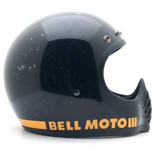 送料無料 BELL MOTO3 初期型 BLACK 60cm/ベルモト3黒ブラックビンテージヘルメットオフロードフルフェイスモトクロスモトスターmoto4star