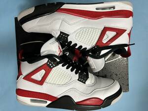 NIKE★AIR JORDAN 4 RETRO★RED CEMENT★US9.5/27.5㎝★DH6927-161★ナイキ エア ジョーダン 4