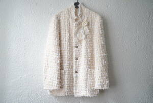 21AW snowy coat 手織コットンブレザージャケット / uni iroikas by tomo kishida(ウニイロイカス バイ トモキシダ)