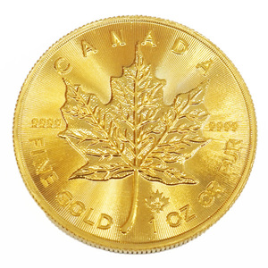中古A/美品 貨幣 24金 メイプルリーフ 金貨 1オンス 2023年 1oz カナダ 地金 純金 K24 メープルリーフ コイン 硬貨