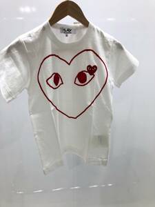 COMME des GARCONS PLAY Tシャツ　白×赤ハート Sサイズ(レディース)　AZ-T99