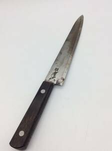 #0987　牛刀包丁 有次 スエーデン鋼 K121 刃幅約235㎜ 洋包丁 柳刃刺身 シェフナイフ