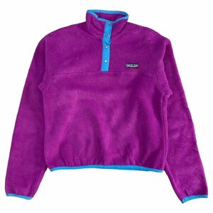 80s USA製 Patagonia スナップT 7/8 パープル フリース ジャケット プルオーバー アウトドア パタゴニア 三角タグ ヴィンテージ